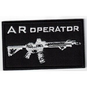 AR Operator Firearms 2x3in Embroidered Sew / Iron-on Patch